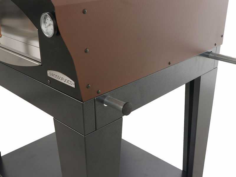 Rossofuoco Benni Marrone - Outdoor Wood-Fired Oven with Cart 