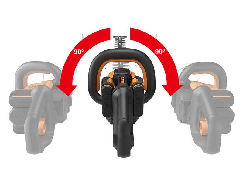Worx Nitro WG286E Battery-powered Hedge Trimmer - 2x20V 2Ah Batteries - 60 cm Steel Blade