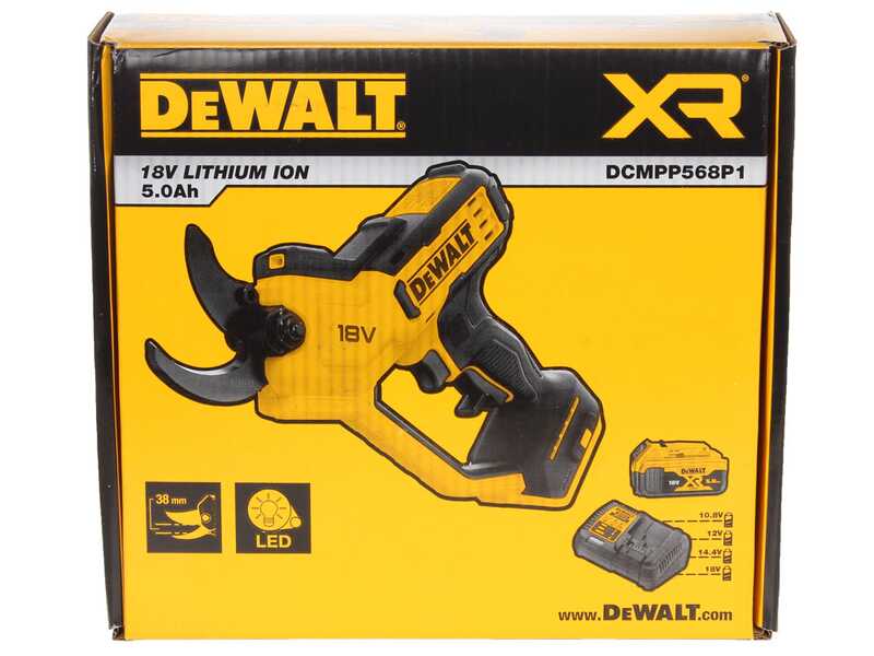 DeWalt DCMPP568N-XJ - Electric Pruning Shear - 38mm Cutting diameter - WITHOUT BATTERY AND BATTERY CHARGER