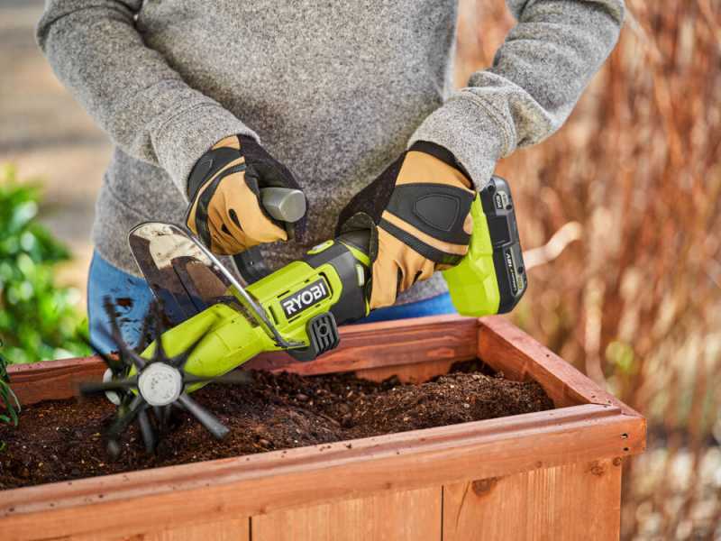 Battery online powered tiller