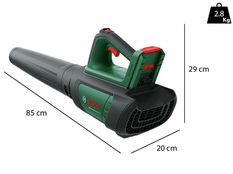 Bosch Advanced Leaf Blower 36V-750 - Battery-Powered Electric Leaf Blower - 36V 2Ah