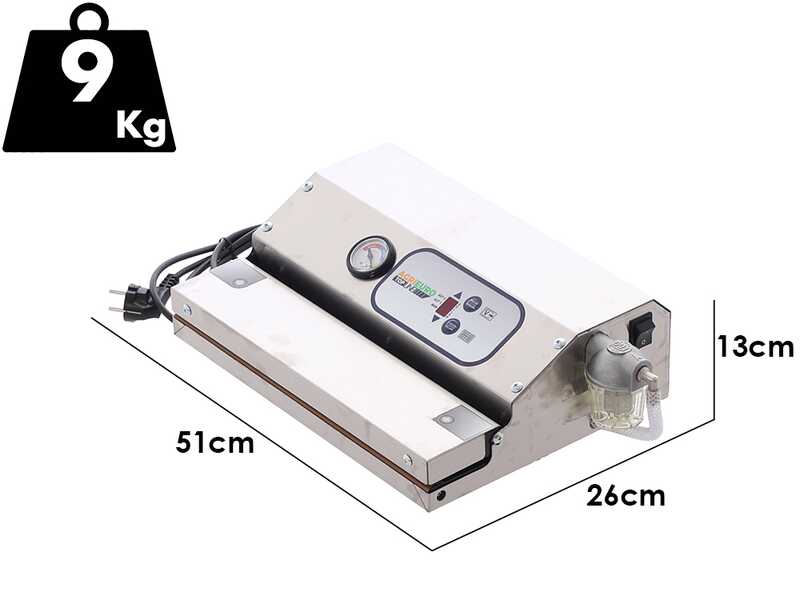 EURO 420 INOX Professional Vacuum Sealer - 42 cm Sealing Bar