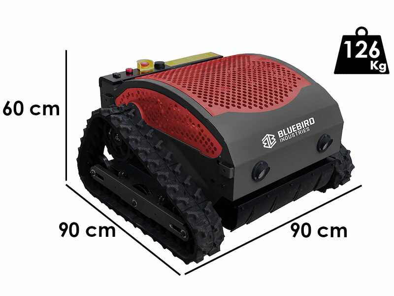 Blue Bird FM 23-53 - Tracked Hybrid Robot Flail Mower (Petrol + Battery) - Remote-Controlled