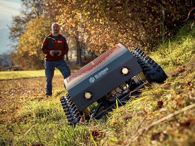 Blue Bird FM 23-53 - Tracked Hybrid Robot Flail Mower (Petrol + Battery) - Remote-Controlled