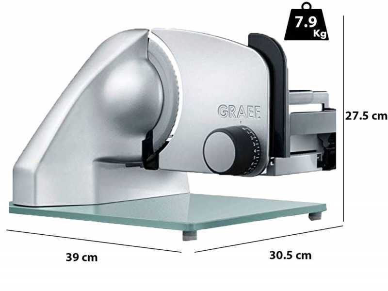 GRAEF CLASSIC C99 Silver - Meat Slicer 2-in-1 with Vegetable Slicer - 170 mm blades