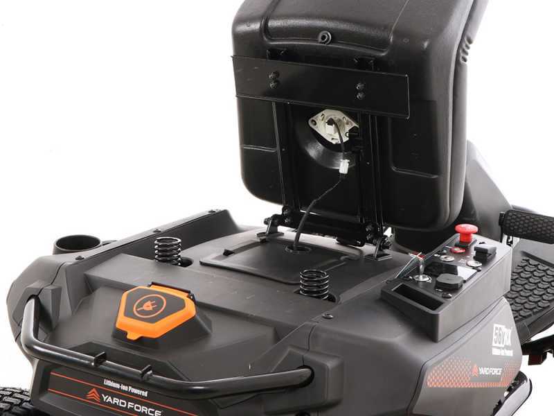 Yard Force E559 - 56V/50Ah Battery-powered Riding-on Mower - Side Discharge and Mulching