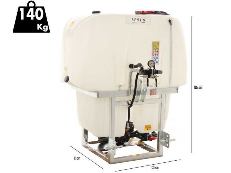 Tank unit for Seven Italy compact tractor-mounted sprayer - Capacity 600L - Pump APS71