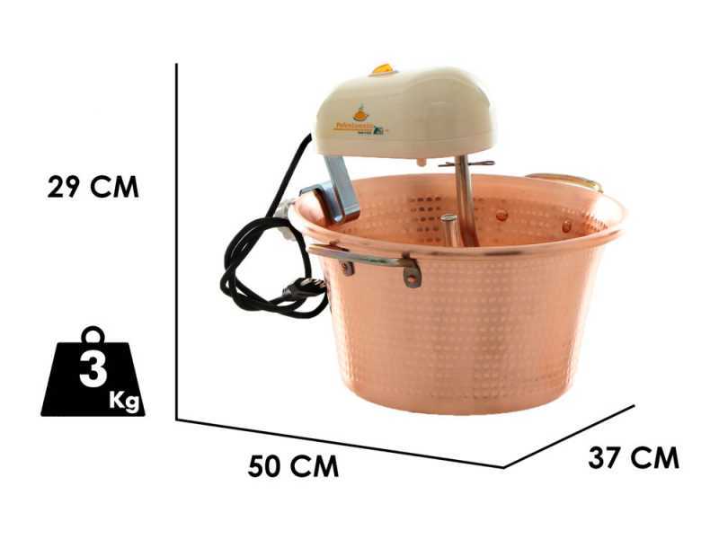 LAR Polentamatic - Hammered Copper Electric Induction Pot for Polenta 6.5 L - max 8W