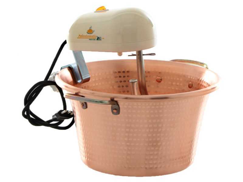 LAR Polentamatic - Hammered Copper Electric Induction Pot for Polenta 6.5 L - max 8W