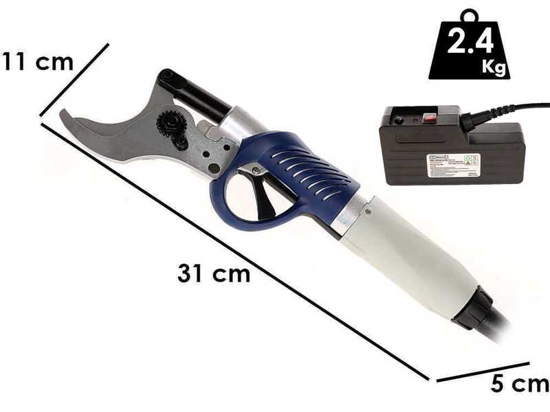 BullMach ARTEMIS 45 PRO Electric Pruning Shears - Extension Pole 1.5/2.1 m - 45mm Cutting diameter