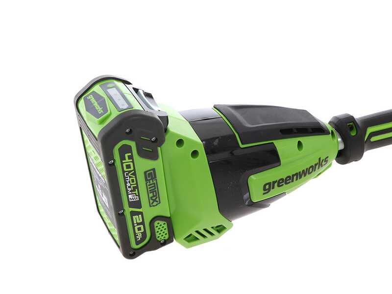 Greenworks G40PSFK2 - Battery backpack pruner on extension pole - Battery 40V 2Ah