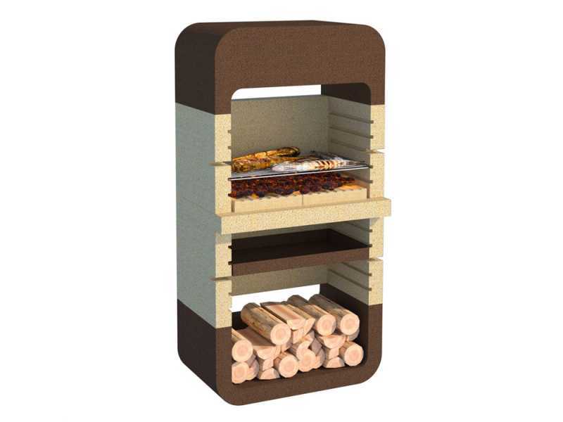 Linea VZ Monopoli - Wood and Charcoal Masonry Barbecue