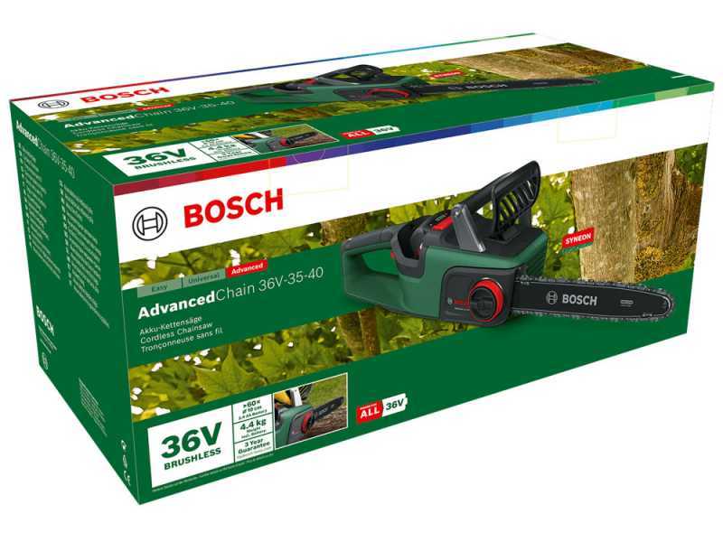 Bosch AdvancedChain 36V-35-40 - Battery-Powered Electric Chainsaw - WITHOUT BATTERY AND CHARGER