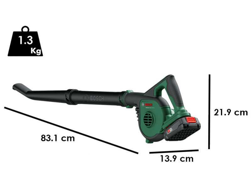 Bosch Universal Leaf Blower 18V - Battery-Powered Electric Leaf Blower - BATTERY AND BATTERY CHARGER NOT INCLUDED