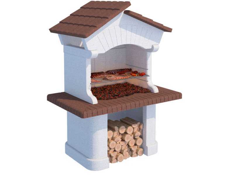 Linea VZ Canarie - Wood and Charcoal Masonry Barbecue