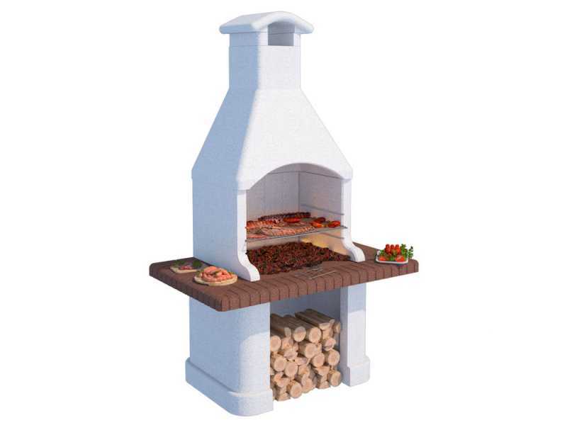 Linea VZ Posillipo -  Wood and Charcoal Masonry Barbecue
