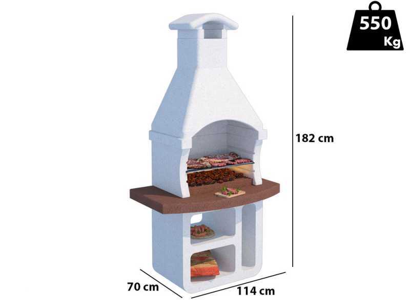 Linea VZ Los Angeles - Wood and Charcoal Masonry Barbecue