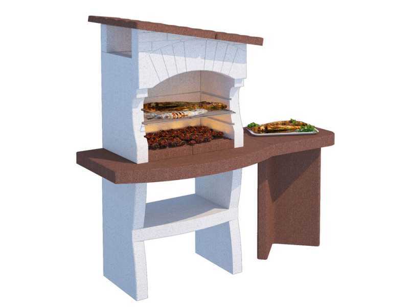 Linea VZ Portofino - Wood and Charcoal Masonry Barbecue
