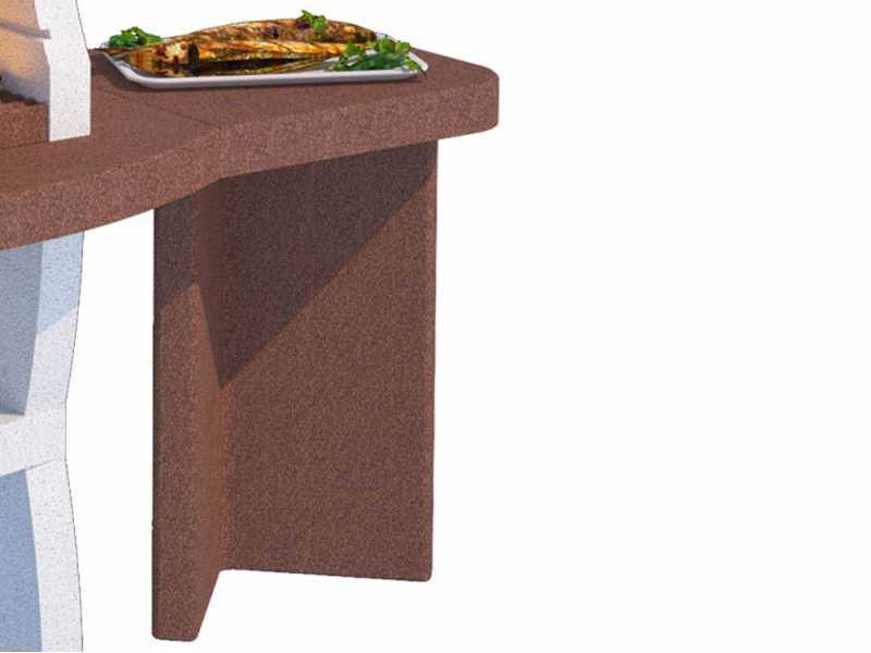 Linea VZ Portofino - Wood and Charcoal Masonry Barbecue