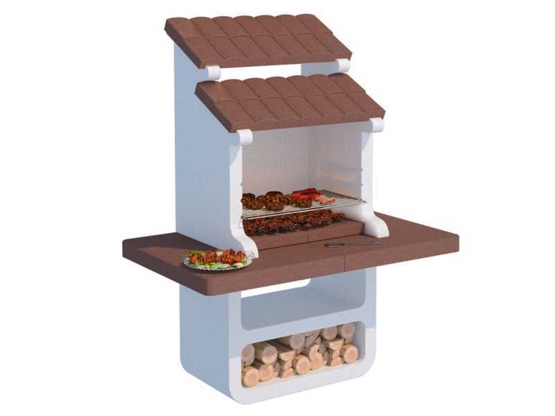 Linea VZ Portocervo - Wood and Charcoal Masonry Barbecue