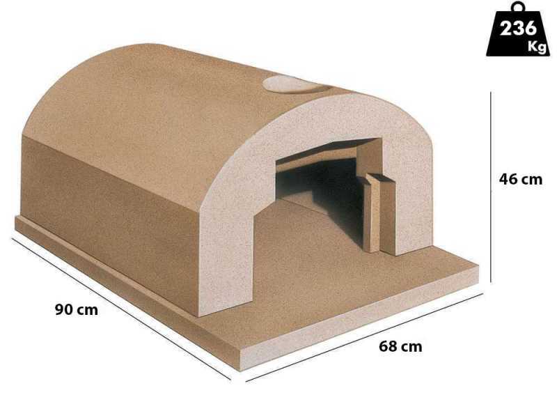 Linea VZ F4 -  Wood-Fired Oven with 56x61 cm Hob - Cooking Capacity: 2 Pizzas