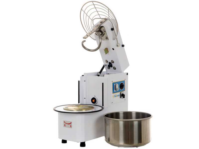 EuroMech ETR 20 2v - 18Kg capacity tilting spiral mixer - three-phase two speed