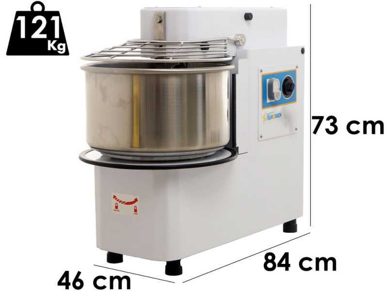 EuroMech ETR 30 - 25Kg capacity tilting spiral mixer - Three-phase