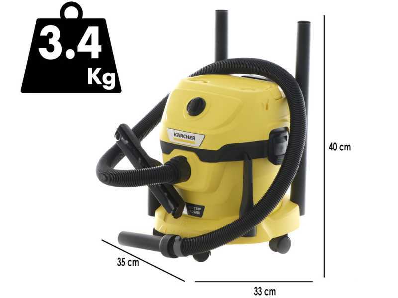 K rcher WD 2 18 wet and dry vacuum cleaner 18 V 2.5 Ah