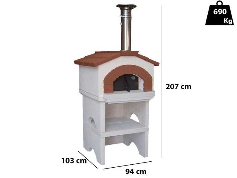 Linea VZ Ponza - Outdoor Wood-Fired Oven with Base - with 55x59 cm Cooking Chamber