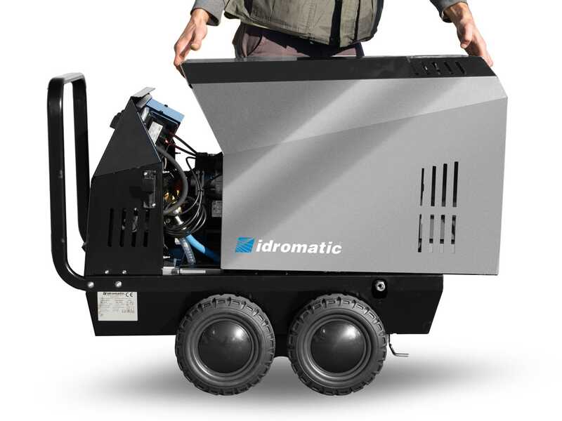Idromatic Astra 200.15 - Professional Three-Phase Hot Water Pressure Washer - Brass Pump
