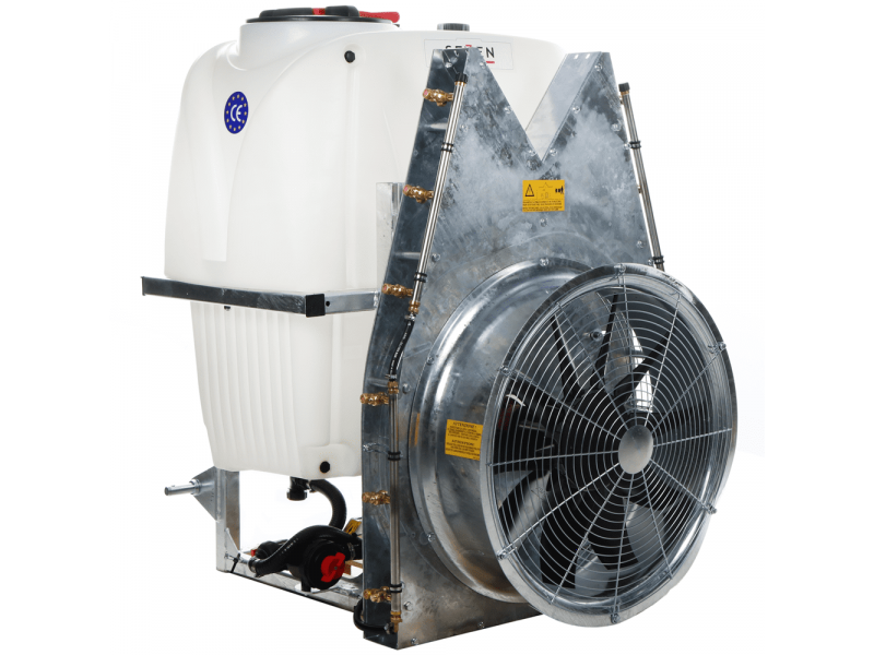 Spraying blower clearance