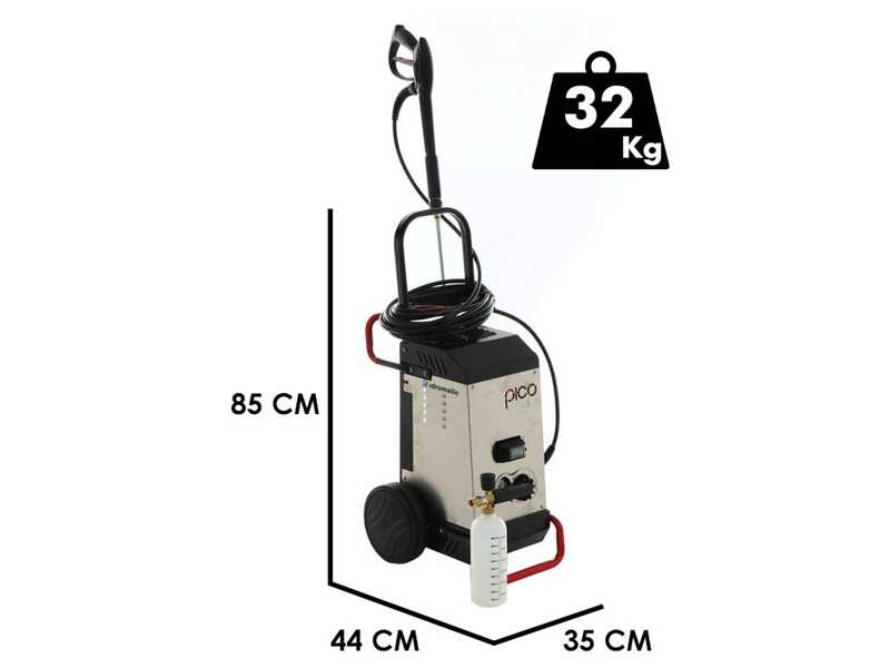 Idromatic pico 150.9 ts - Professional Single-Phase Cold Water Pressure Washer - Brass Pump