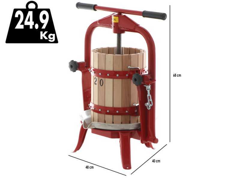 Baesso F20 - 11 L Screw Press for Fruits and Vegetables - Wooden Tank 