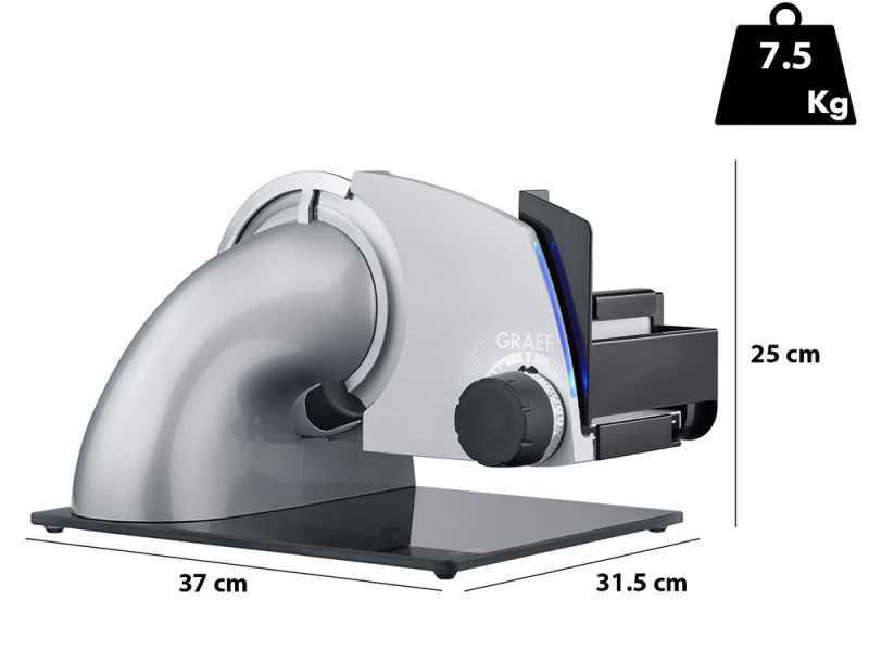 Graef SKS Line 700 Silver - Cantilever Meat Slicer with 170 mm blade - With LED Lighting