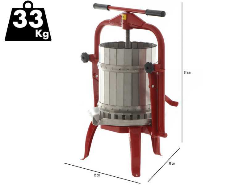 Baesso F25 Inox - 20 L Screw Press for Fruits and Vegetables - Stainless Steel Tank 