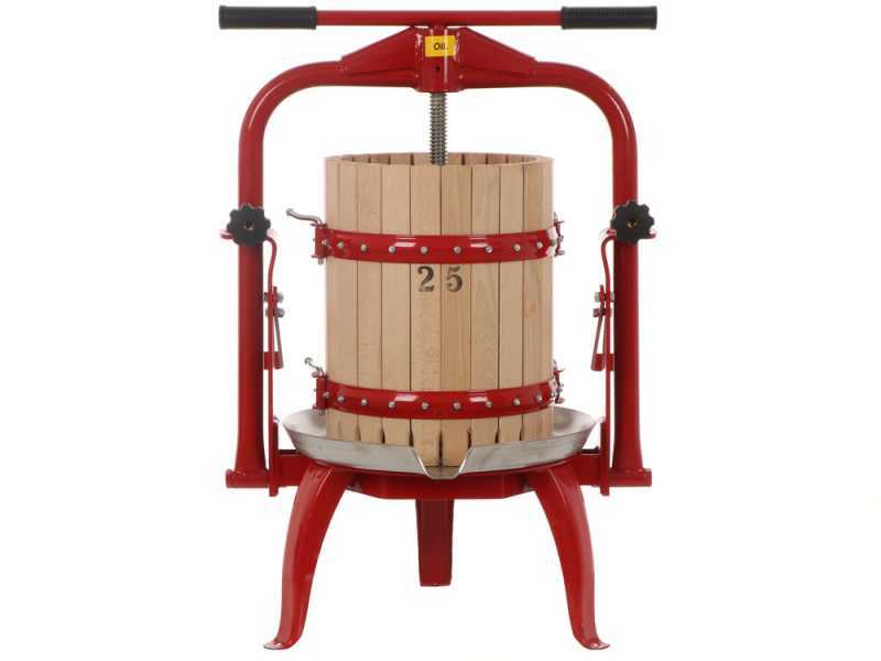 Baesso F25 - 20 L Screw Press for Fruits and Vegetables - Wooden Tank 