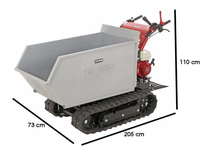 GINKO TR 660 - Tracked Power Barrow with Dumper Barrow  - Honda GX 200 Engine
