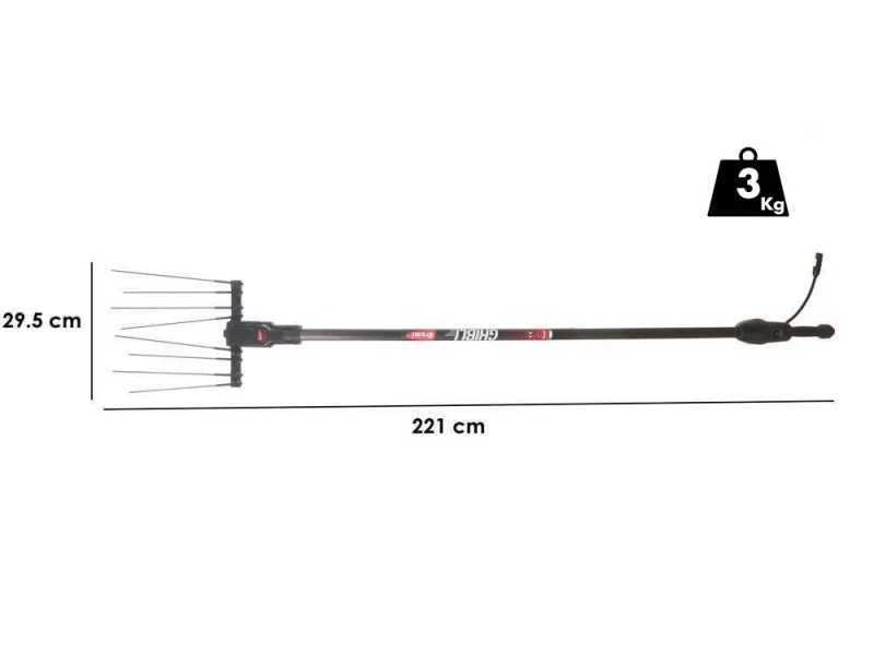 Brumi Zenit 36V - Electric Battery-powered Olive Harvester - 200/315 cm Carbon Pole