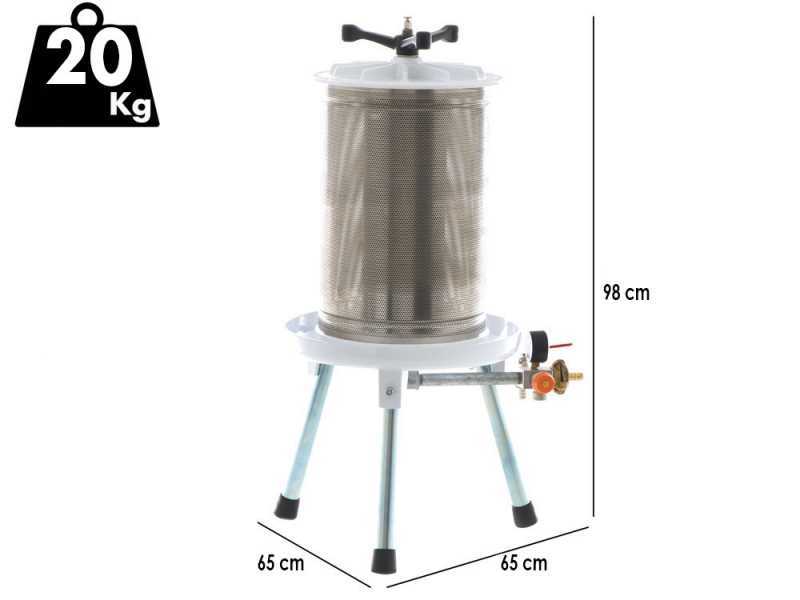 Enotecnica Pillan Carezza - 40 L Fruit Hydropress - Stainless Steel Tank 