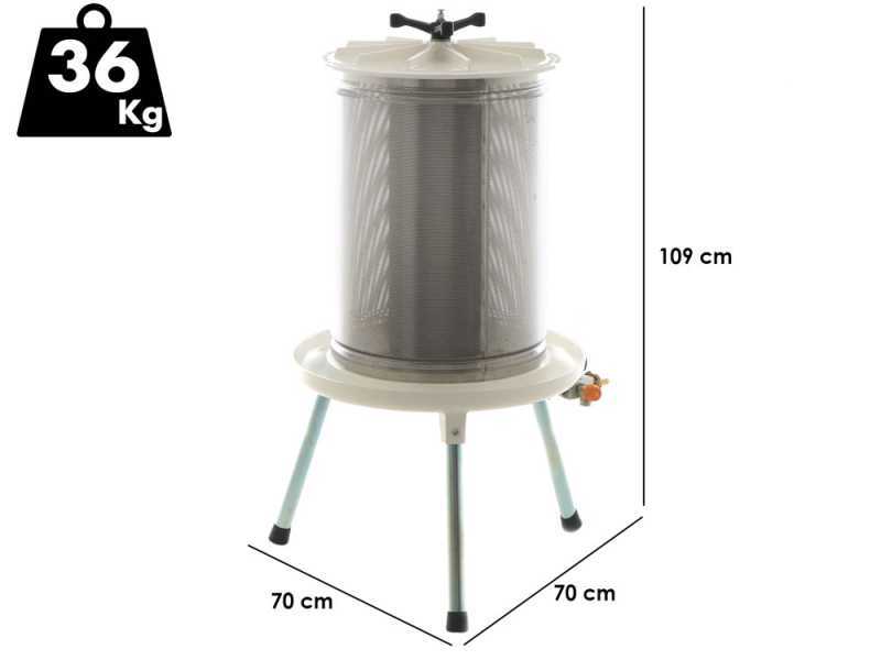 Enotecnica Pillan Garda - 80 L Fruit Hydropress - Stainless Steel Tank 