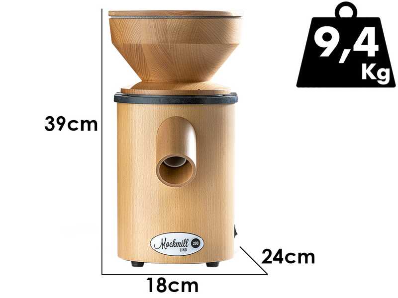Mockmill Lino 200 - Wooden Flour Stone Mill - 600W