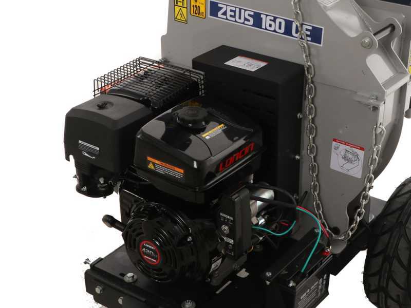 BullMach ZEUS 160 LE - Towable petrol garden shredder - Loncin 420cc with electric start