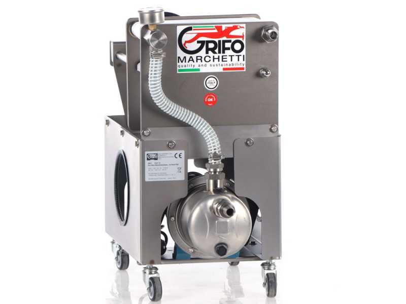 Grifo Professional Inox 10 - Wheeled Wine Carton Filter - Stainless Steel Pump