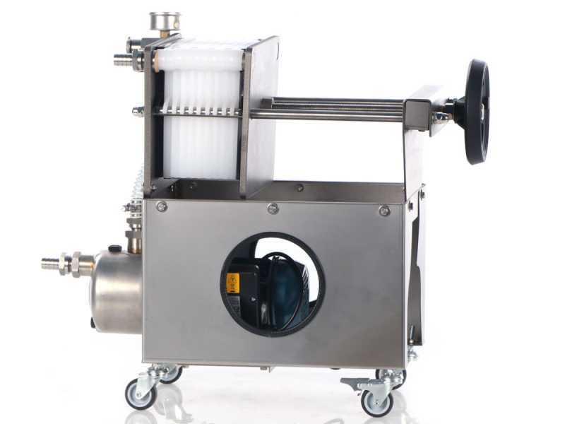 Grifo Professional Inox 10 - Wheeled Wine Carton Filter - Stainless Steel Pump
