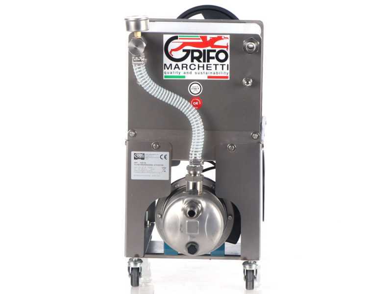 Grifo Professional Inox 20 - Wheeled Wine Carton Filter - Stainless Steel Pump