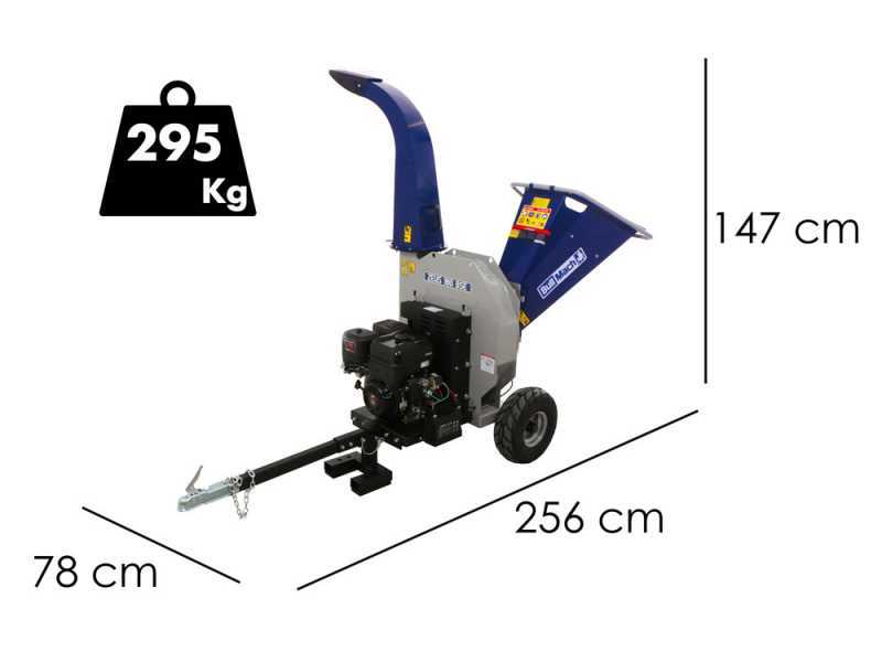 BullMach ZEUS 180 BSE  - Towable petrol garden shredder - Briggs &amp; Stratton 420cc with electric start