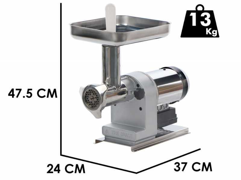Tre Spade TC-12 Inox/160 Elegant - Electric Meat Mincer - 480W - N.12