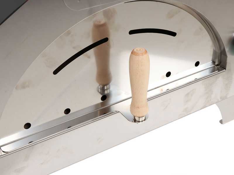 AgriEuro Premium Line Quattro Stagioni - Outdoor Wood-Fired Pizza Stainless Steel Oven 60x40 - for 1 Pizza