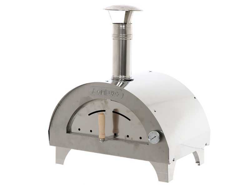 AgriEuro Premium Line Quattro Stagioni - Outdoor Wood-Fired Pizza Stainless Steel Oven 60x40 - for 1 Pizza