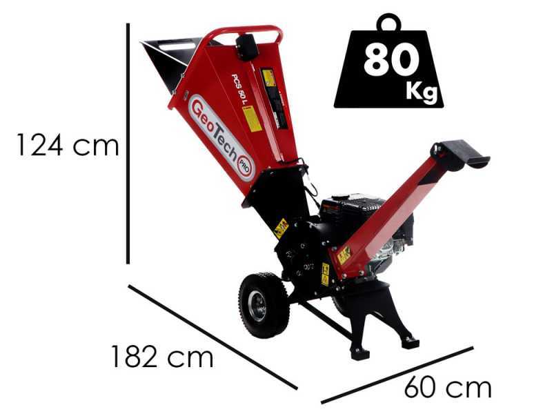GeoTech-Pro PCS 50 L - Petrol garden shredder - 6.5 HP Loncin engine